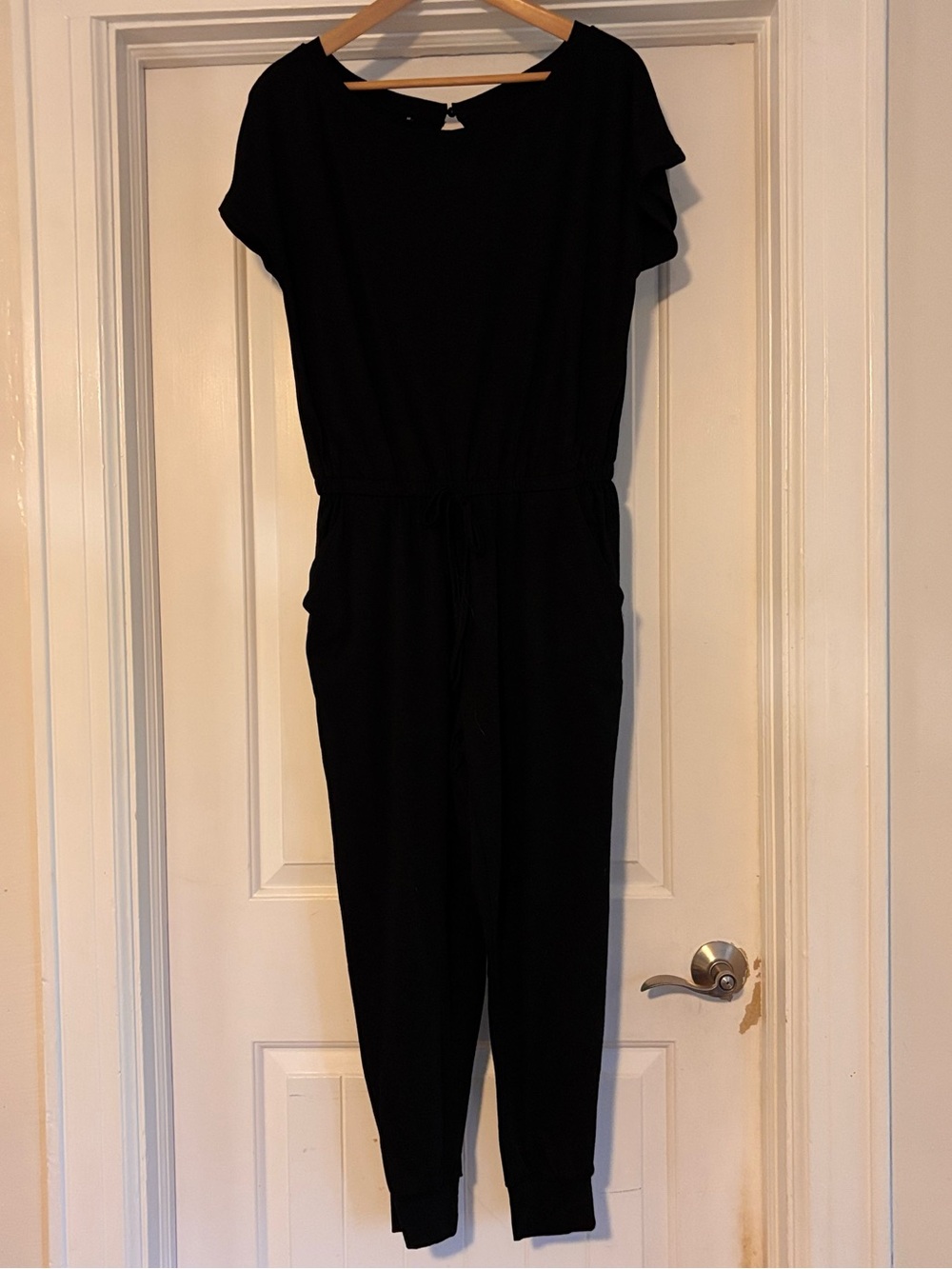 Classic Black Jumpsuit with Elastic Waist